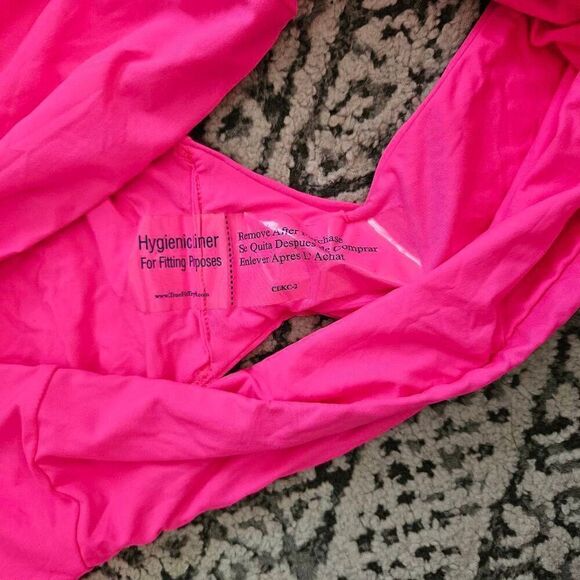 3/$15 Becca by Rebecca Virtue Neon Pink Bikini Bottoms Size 1X - Picture 4 of 5